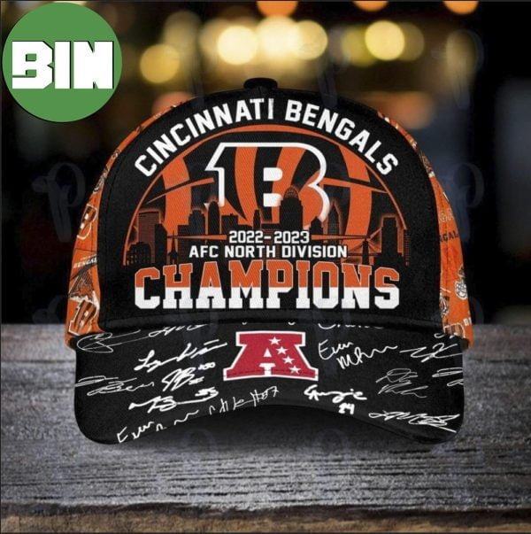 Cincinnati Bengals 2022 – 2023 AFC North Champions Signatures Hat-Cap