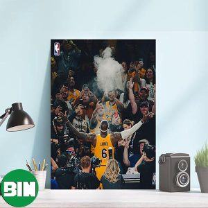 Congratulations Scoring King LeBron James Los Angeles Lakers Canvas-Poster