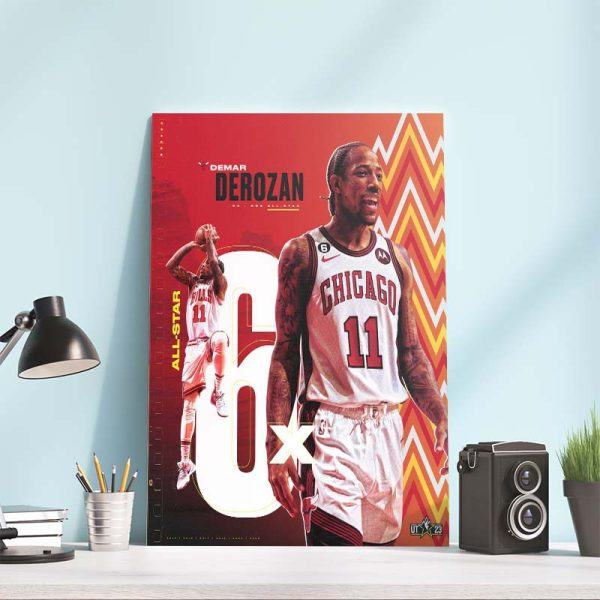 Demar Derozan 11 Chicago Bulls 6x All Star Official Poster Canvas