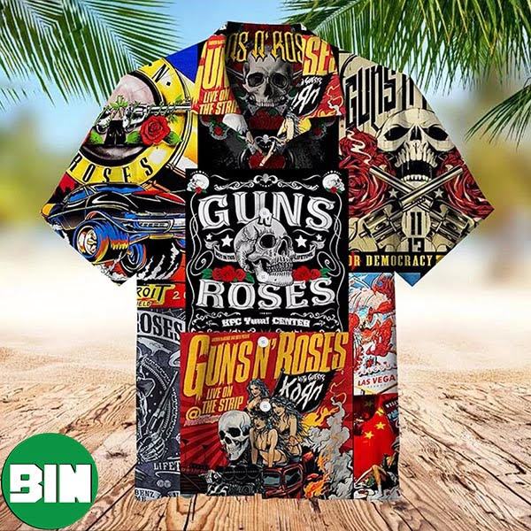 Guns N Roses Creative Collage Summer Hawaiian Shirt