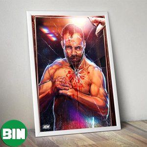 Jon Moxley AEW Champion Shattered Paradigm Poster Print By Gabriel Cassata Canvas-Poster
