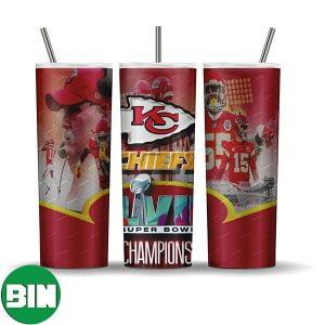 Kansas City Chiefs Become Super Bowl LVII Champions Football For Fans Skinny Tumbler
