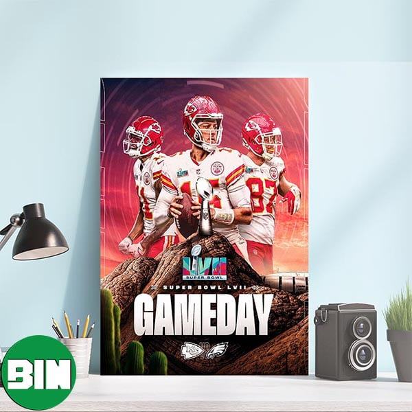 Kansas City Chiefs The Time Has Finally Come Super Bowl LVII 2023 Game Day Decorations Poster-Canvas