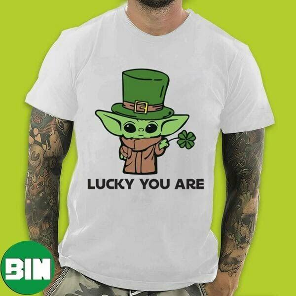 Lucky You Are Baby Yoda Star Wars x St Patrick's Day T-Shirt
