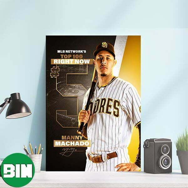 Manny Machado San Diego Padres Signature MLB Network’s Top 100 Right Now Canvas-Poster