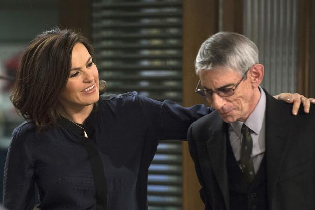Mariska Hargitay left as Sgt. Olivia Benson and Richard Belzer as Special Investigator John Munch in an episode of Law And Order Special Victims Unit