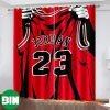 Michael Jordan Number 23 Chicago Bulls Window Curtains