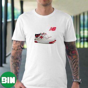 New Balance 550 Sea Salt Red Fashion T-Shirt