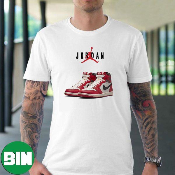 Nike Air Jordan 1 Retro High OG Chicago Lost And Found Sneaker T-Shirt