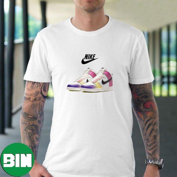 Nike Dunk High Multi Gradient Sneaker T-Shirt