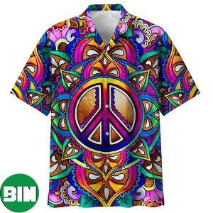 Peace Sign Clip Art Trippy Psychedelic Aloha Hawaiian Shirt