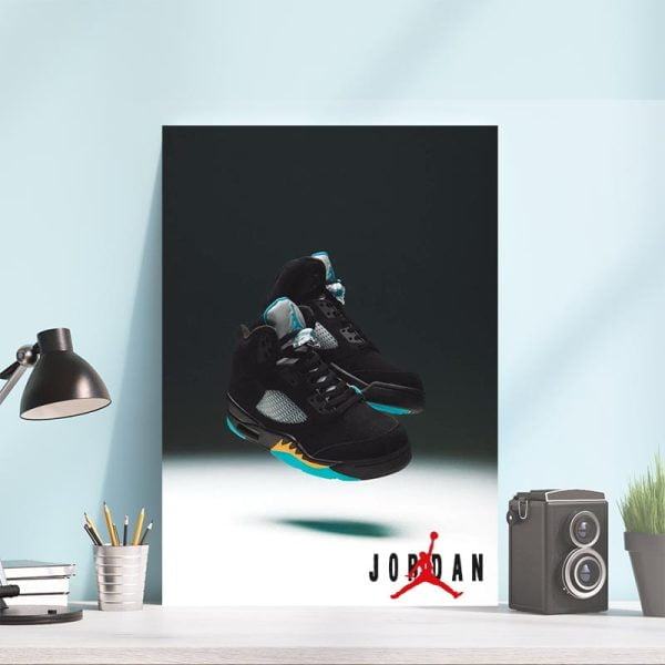 Sneaker News Air Jordan 5 Retro Aqua Poster-Canvas