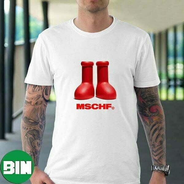 The MSCHF Big Red Boots Release February 16 Fan Gifts T-Shirt