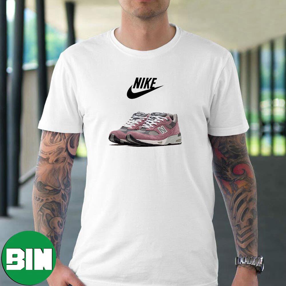 The New Balance 991 Pink Suede Sneaker T-Shirt