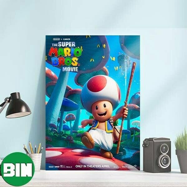 Toad Stepping Into A Big Adventure In The Super Mario Bros Movie Decorations Poster-Canvas