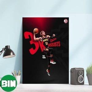 Trae Young 3K Assists Career Atlanta Hawks Decorations Poster-Canvas