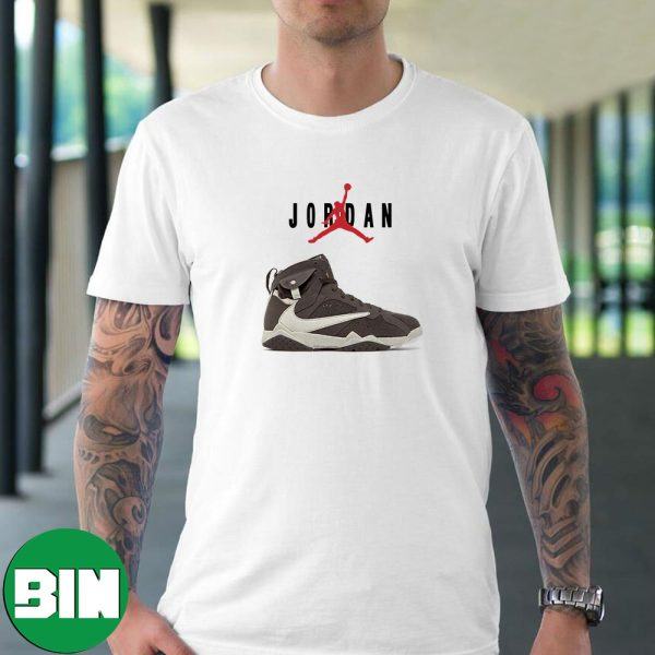 Travis Scott x Air Jordan 7 Releasing Latar This Year Style T-Shirt