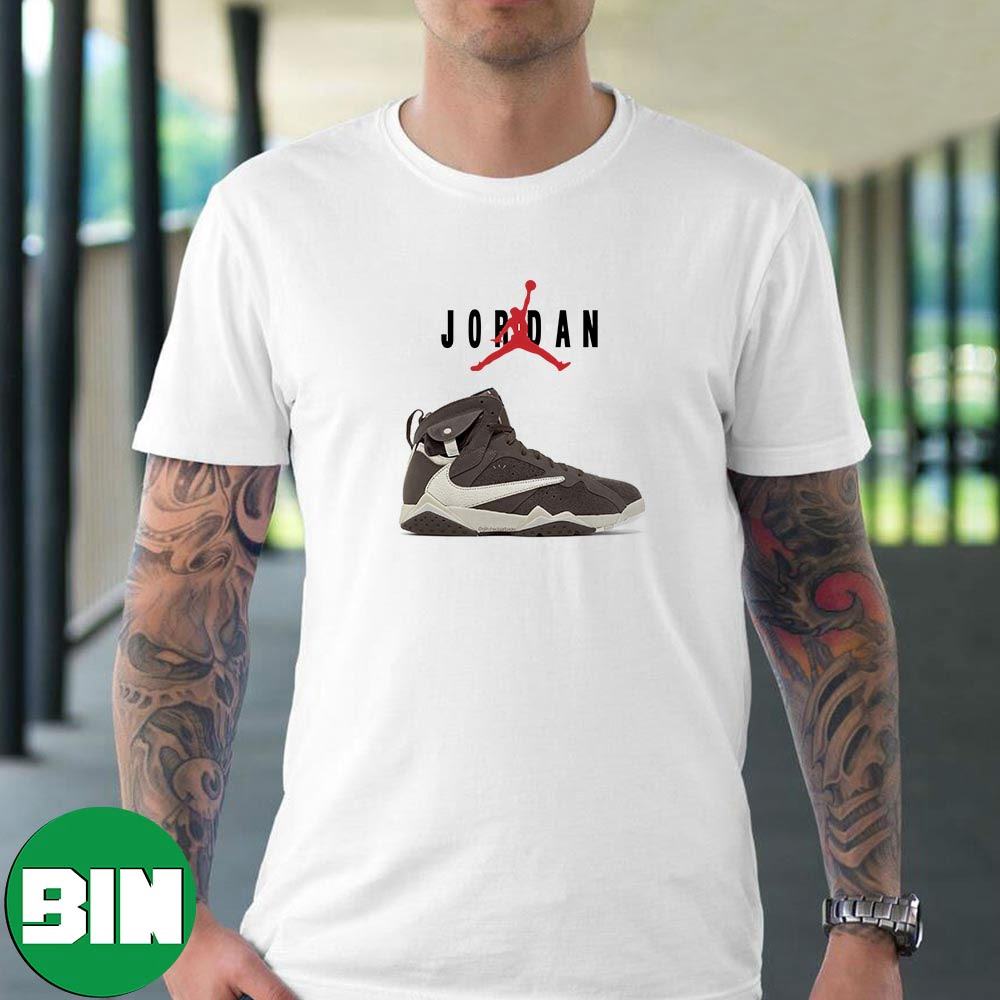 Travis Scott x Air Jordan 7 Releasing Latar This Year Style T-Shirt