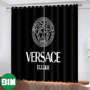 Versace Elijah Black n White Window Curtains