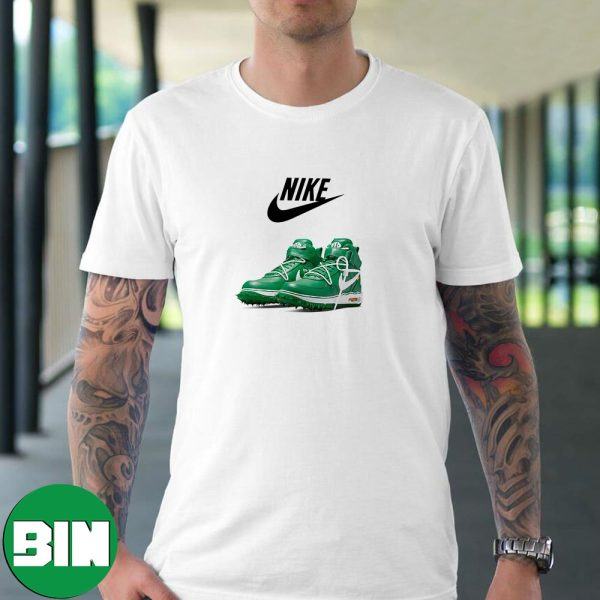 Virgil Abloh’s Pine Green OFF-White Nike AIr Force 1 Mid Fashion T-Shirt