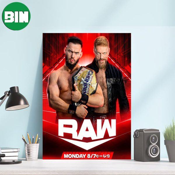 WWE Raw Adam Edge Copeland vs Austin Theory Monday Night Raw Canvas-Poster