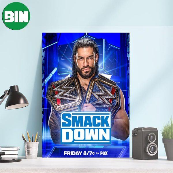 WWE SmackDown Roman Reigns WWE Champions Poster-Canvas