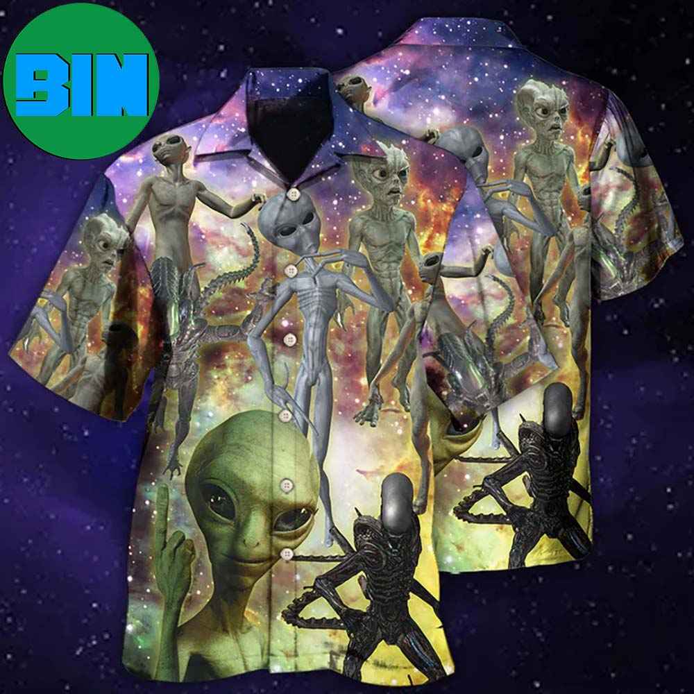 Alien Mysterious Galaxy Tropical Hawaiian Shirt