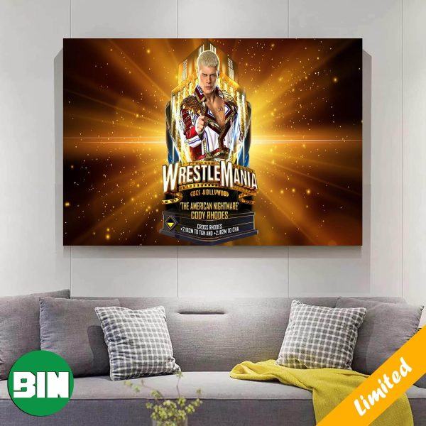 All Cody Rhodes To WrestleManina Start With WWE Super Card Poster-Canvas