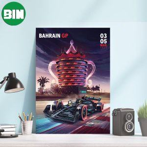 Bahrain GP March 5 2023 Mercedes AMG F1 Motor Sport Canvas-Poster