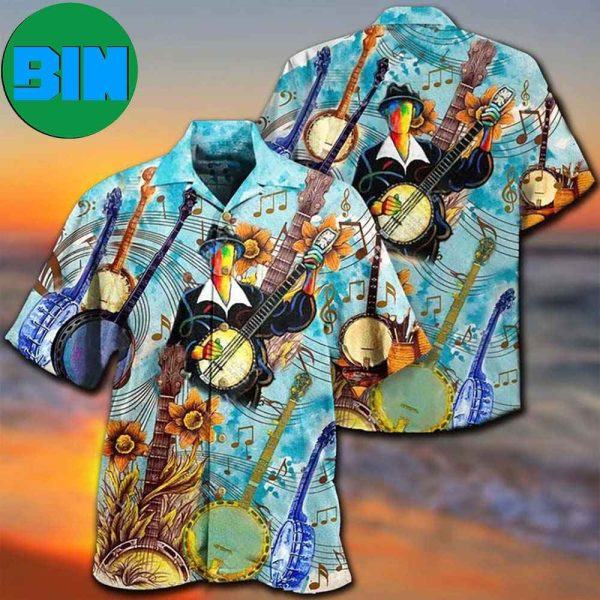 Banjo Music Cheerful Melodies From Banjo Summer Hawaiian Shirt