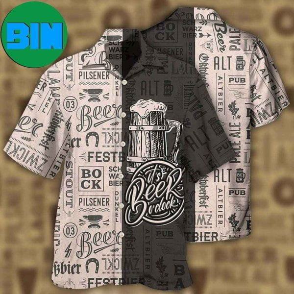 Beer It’s Beer O’clock Classic Style Tropical Hawaiian shirt