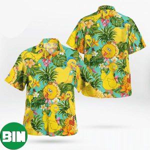 Big Bird Cartoon Tropical Summer Hawaiian Shirt