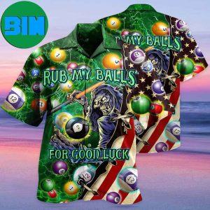 Billiard Rub My Balls For Good Luck America Summer Hawaiian Shirt