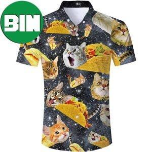 Black Galaxy Taco Cat Funny Summer Hawaiian Shirt