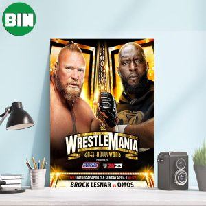 Brock Lesnar vs Omos is Official For WWE Wrestle Mania Canvas-Poster