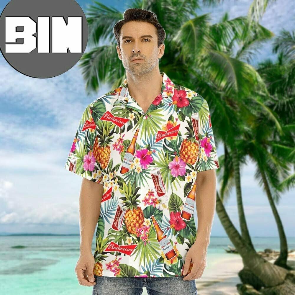 Budweiser Tropical Aloha Shirt Hawaiian Shirt