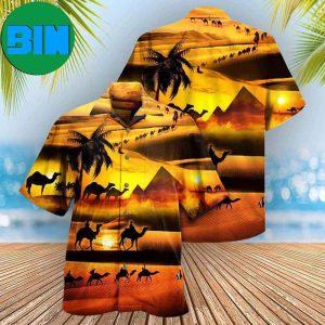 Camel Desert Is Under The Sunlight Tropical Hawaiian Shirt