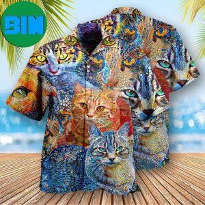 Cat Mosaic Amazing Tropical Hawaiian Shirt