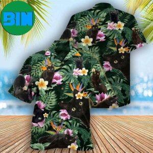 Cat Powered By Cat Hawaii Tropical Hawaiian Shirt