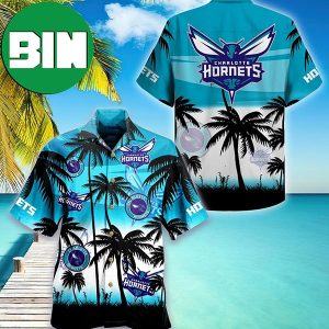Charlotte Hornets Palm Tree Hawaiian Shirt