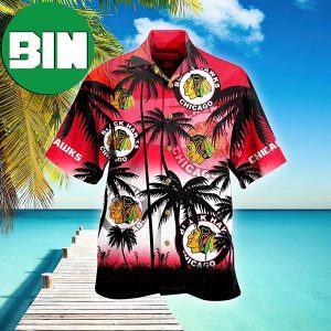 Chicago Blackhawks NHL Palm Tree Hawaiian Shirt