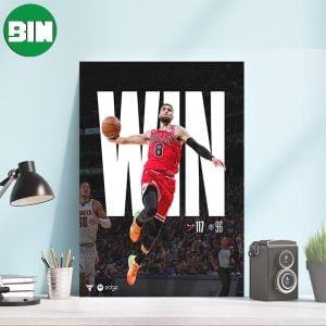 Chicago Bulls – Big Bulls Win In Denver Nuggets NBA Poster-Canvas