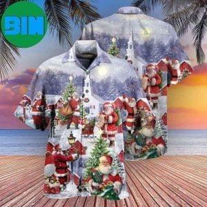 Christmas Merry Xmas Santa Claus Is Coming Summer Hawaiian Shirt