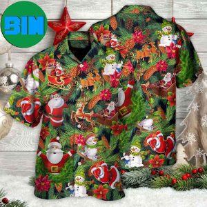 Christmas Santa Snowman Merry Xmas To Everyone Summer Hawaiian Shirt