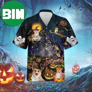 Corgi Dog Funny Halloween Hawaiian Shirt