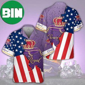 Crown Royal USA Flag Summer Hawaiian Shirt