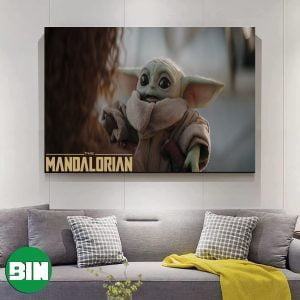 Cute Moment Baby Yoda In New Episode Of The Mandalorian Star Wars Poster-Canvas