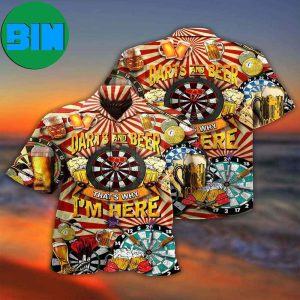 Darts And Beer That’s Why I’m Here Tropical Hawaiian Shirt