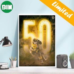 David Pastrnak Boston Bruins 50 Goals For Pasta That’s History NHL Poster-Canvas