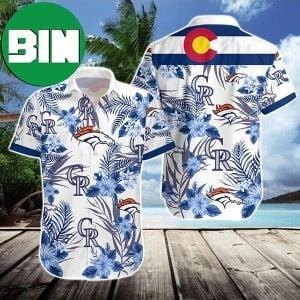 Denver Broncos Colorado Rockies Summer Hawaiian Shirt